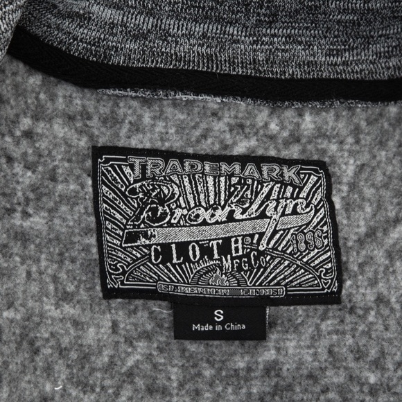 Brooklyn Cloth MFG gray & white tweed varsity style snap front jacket in size S - Picture 8 of 8